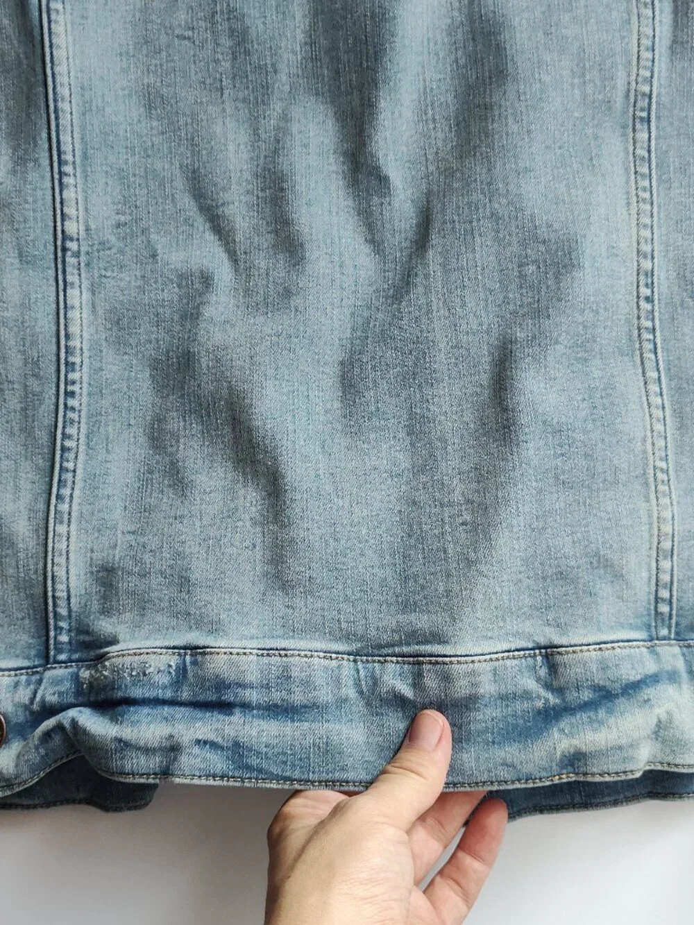 Aeropostale Men's Denim Jean Trucker Jacket Light Wash Size Large L Button Front